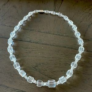 Vintage cut crystal choker necklace